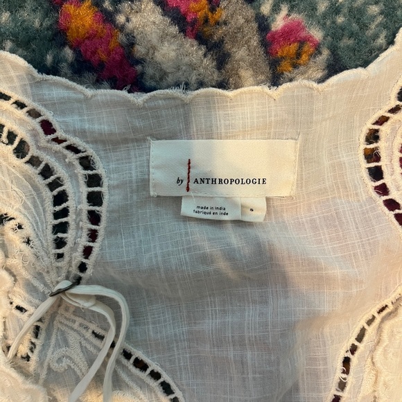 Anthropologie Lace V-Neck Blouse - Picture 6 of 8